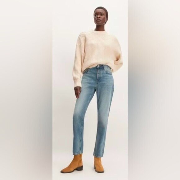 EVERLANE The 90's Cheeky Jean Vintage Straight Leg Extra-High Rise Size 30 Tall - Picture 1 of 13